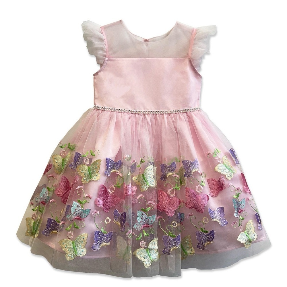 Blueberi Boulevard
Baby Girls' Butterfly Embroidery Mesh Dress 24 months